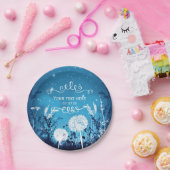 Sterren en woeste blauwe bruiloft papieren bordje (Feest)