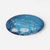 Sterren en woeste blauwe bruiloft papieren bordje (Gekanteld)