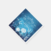 Sterren en woeste blauwe bruiloft servet (Hoek)