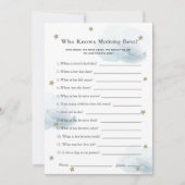 Sterren en wolken die de blauwe kaart van het mama (Voorkant)