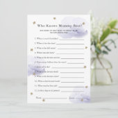 Sterren en wolken die de spellavender van de mam k kaart (Staand voorkant)