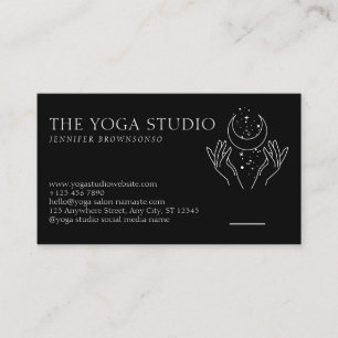 Sterren Energy Healing Hands Moon Spiritueel Visitekaartje