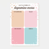 Sterren Flakkeringen Roze Blauw Dopamine Menu Post-it® Notes (Voorkant)