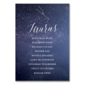 Sterren Galaxy Bruiloft Zitkaart Kaart Stier (Voorkant)