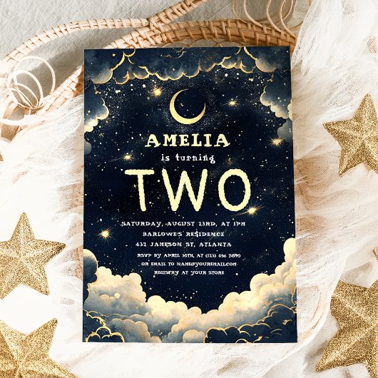 Sterren Galaxy Celestial Kids Verjaardagsfeest Kaart