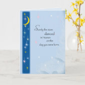 Sterren gedanst in de hemel, verjaardag kaart (Gele Bloem)