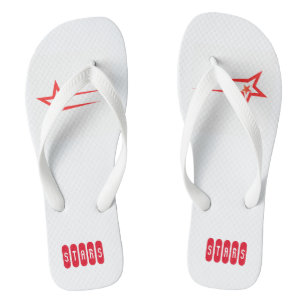 Sterren Gedrukte Tekst Mannen Vrouwen Stijlvolle S Teenslippers