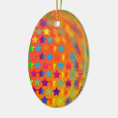 Sterren geëxplodeerd OVAL-ORNAMENT Keramisch Ornament (Links)