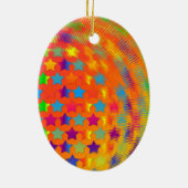 Sterren geëxplodeerd OVAL-ORNAMENT Keramisch Ornament (Achterkant)