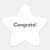 Sterren & gefeliciteerd! ster sticker (Voorkant)