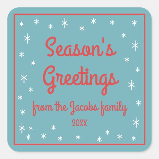 Sterren Gepersonaliseerde vakantie Stickers (Voorkant)