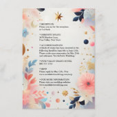 Sterren Glam Bright Pastel Ombre Glitter Bruiloft Informatiekaartje (Voorkant)