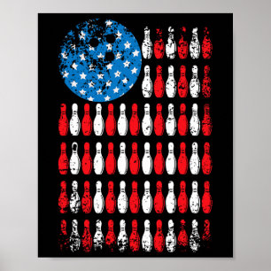 Sterren Grappig Bowling Team Bowler Sportspeler Poster