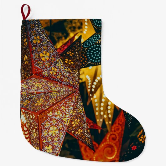 sterren grote kerstsok (Voorkant)