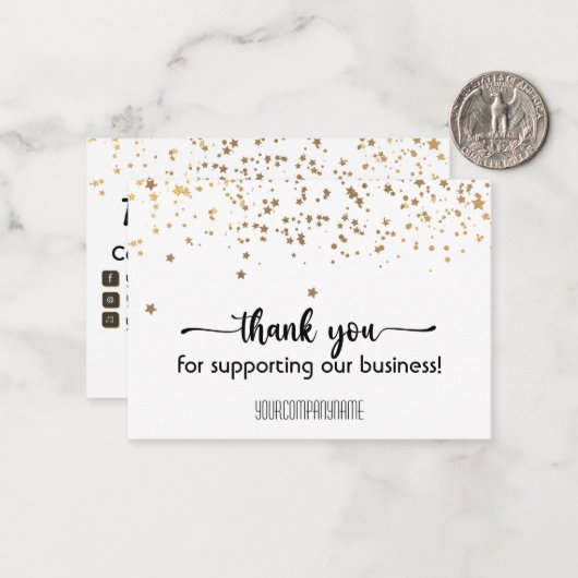 Sterren Hartelijk dank voor de ondersteuning van o Notitiekaartje (Voorkant / Achterkant in situ)