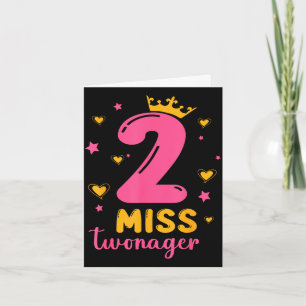 Sterren harten 2 jaar oud miss twonager gelukkig kaart