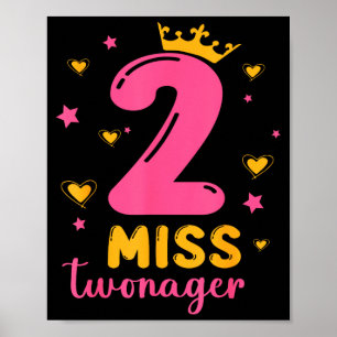 Sterren harten 2 jaar oud miss twonager gelukkig poster
