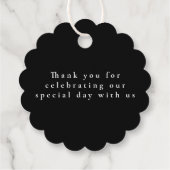 Sterren Hemels Zwarte Bruiloft Bedankt Bedankjes Labels (Achterkant)