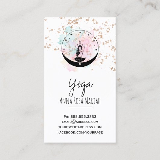 ** Sterren Hemelse AP33 Regenboog Spirituele Chakr Visitekaartje (Achterkant)