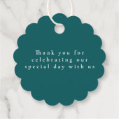 Sterren Hemelse Blauwgroen bruiloft Dank u Bedankjes Labels (Achterkant)