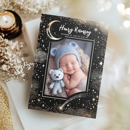 Sterren Hemelse Schattigee Pasgeboren Foto's Geboo Aankondiging