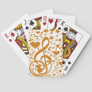 Sterren, Heren en Muzieknoten, Gold_ Speelkaarten