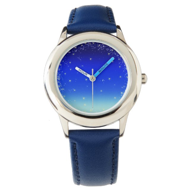 Sterren in blauw horloge (Voorkant)