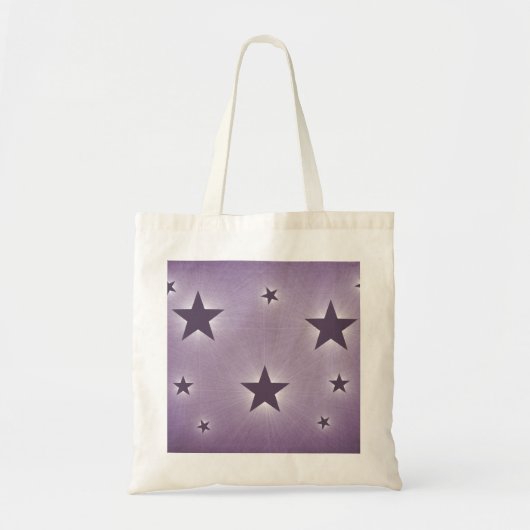Sterren in de Canvas tas van de Night Sky, Paars (Voorkant)