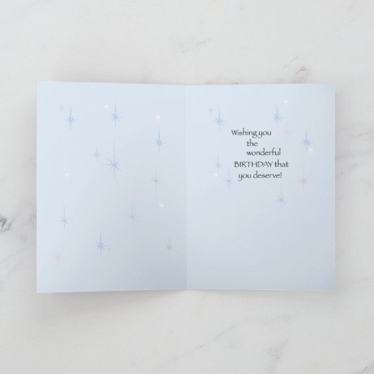 Sterren in de hemel, Verjaardag Feestdagen Kaart (Binnen)