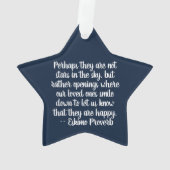 sterren in de hemelherdenking acrylversiering ornament (achterkant)