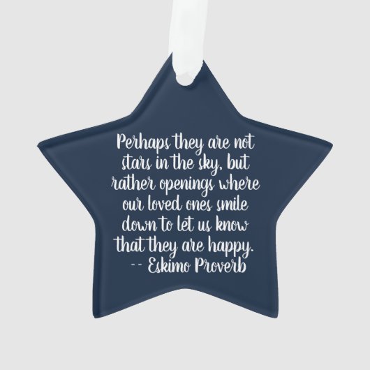 sterren in de hemelherdenking acrylversiering ornament (achterkant)