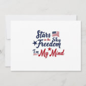 Sterren in de lucht 4 juli uitnodiging – Patriotti (Voorkant)