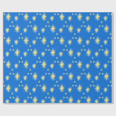Sterren in de lucht cadeaupapier (Vlak)