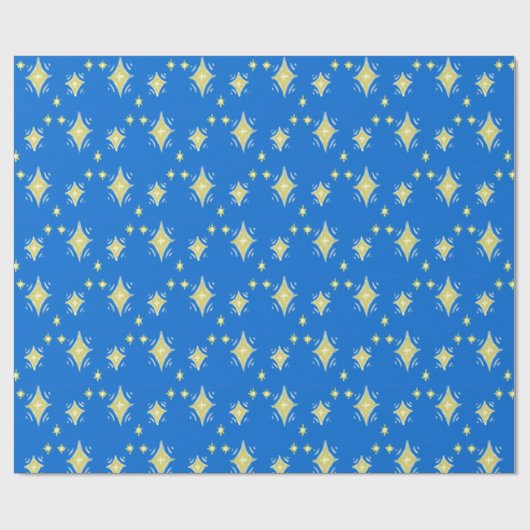 Sterren in de lucht cadeaupapier (Vlak)