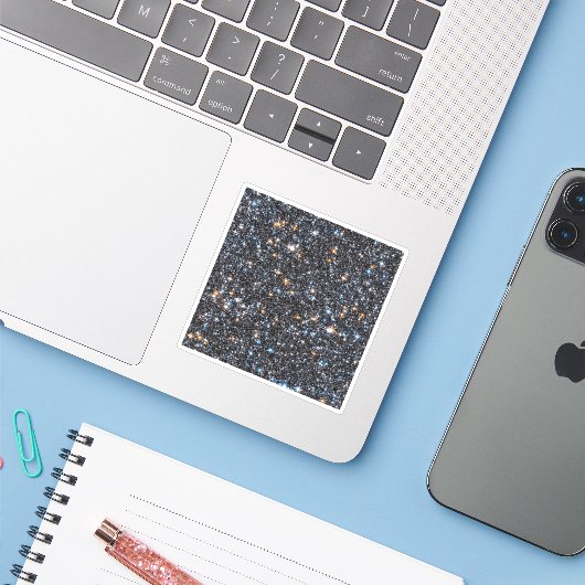 Sterren in de melkweg galactische uitstulping. sticker (Laptop met iPhone)