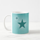 Sterren in de Mok Night Sky, Blauwgroen (Links)