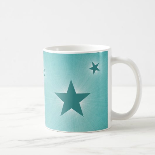 Sterren in de Mok Night Sky, Blauwgroen (Rechts)
