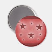 Sterren in de Night Sky Magnet, Dark Red Magneet (Voorkant / Achterkant)