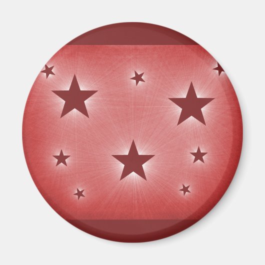 Sterren in de Night Sky Magnet, Dark Red Magneet (Voorkant)