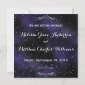 sterren in de Night Sky Save the Date Wedding (Achterkant)
