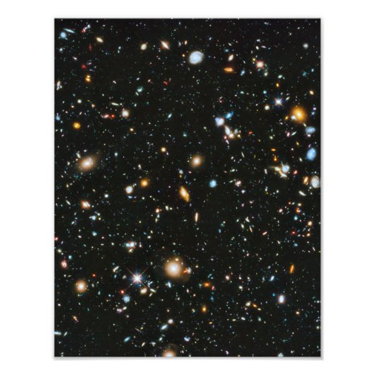 sterren in de ruimte - Hubble Ultra Deep Field Foto Afdruk (Voorkant)