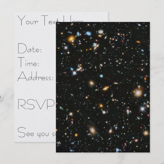 sterren in de ruimte - Hubble Ultra Deep Field Kaart (Voorkant / Achterkant)