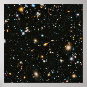sterren in de ruimte - Hubble Ultra Deep Field Poster