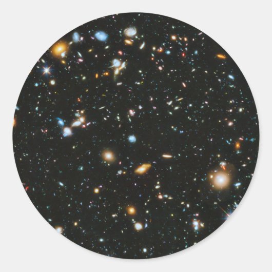 sterren in de ruimte - Hubble Ultra Deep Field Ronde Sticker (Voorkant)