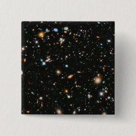 sterren in de ruimte - Hubble Ultra Deep Field Vierkante Button 5,1 Cm
