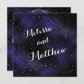 Sterren in de uitnodiging voor het huwelijk in Nig (Voorkant / Achterkant)