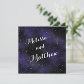 Sterren in de uitnodiging voor het huwelijk in Nig (Staand voorkant)