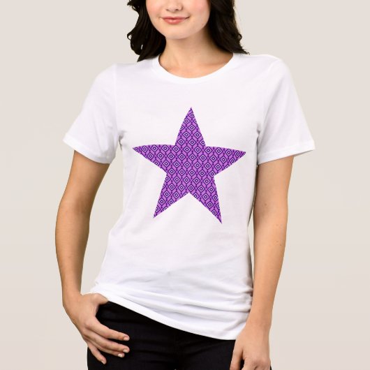 Sterren in diamanten - violet en orchidee Tri-Blend shirt (Voorkant)