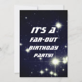 Sterren in diepe ruimte donkerblauwe gelukkige ver kaart (Voorkant)