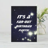 Sterren in diepe ruimte donkerblauwe gelukkige ver kaart (Staand voorkant)